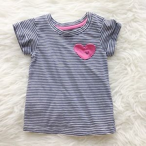 Cat & Jack Striped Heart Pocket Tee